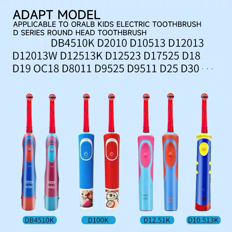 Lot De 8 Têtes De Brosse à Dents électrique Compatibles Oral-B Pour Enfants - Neuves