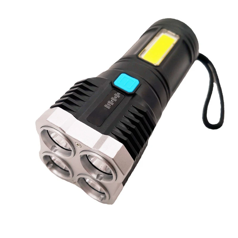 umoral skade Michelangelo Quad-core Led Flashlight Strong Light Usb Rechargeable Super Bright Outdoor  Multi-functional Spotlight - Flashlights & Torches - AliExpress