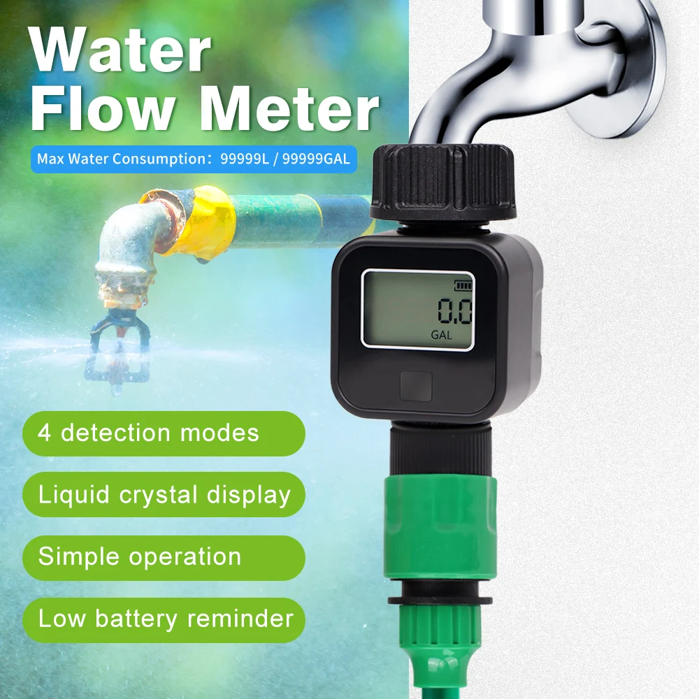 IP6X Digital Water Meter Outdoor Garden Watering