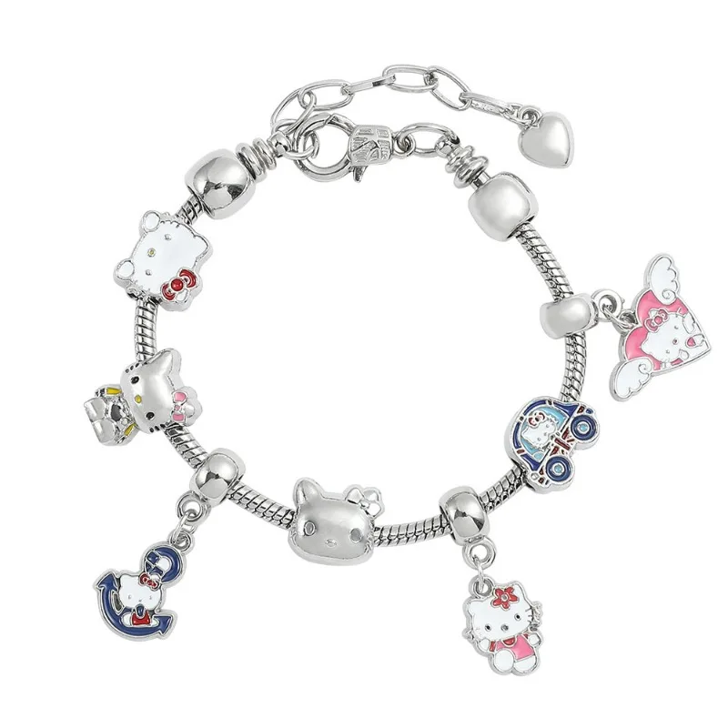 Sanrio 925 Sterling Silver Hello Kitty Kuromi Cinnamoroll Cartoon Charm  Pendant Fit Pandora Bracelet Original Women Jewelry Gift - AliExpress