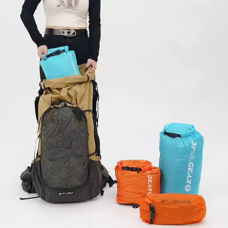 3F UL GEAR 방수 드라이 백(에어 밸브 포함) 12L 24L 36L 드리프팅, 수영, 캠핑, 야외 활동을 위한 휴대용 배기 보관 가방
