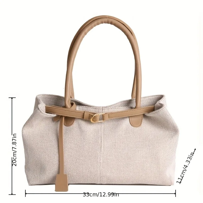 Retro Large Capacity Handbag Shoulder Bags for Women Durable Material Travel Commuter Totes Bags for Fitness Swimming Shopping