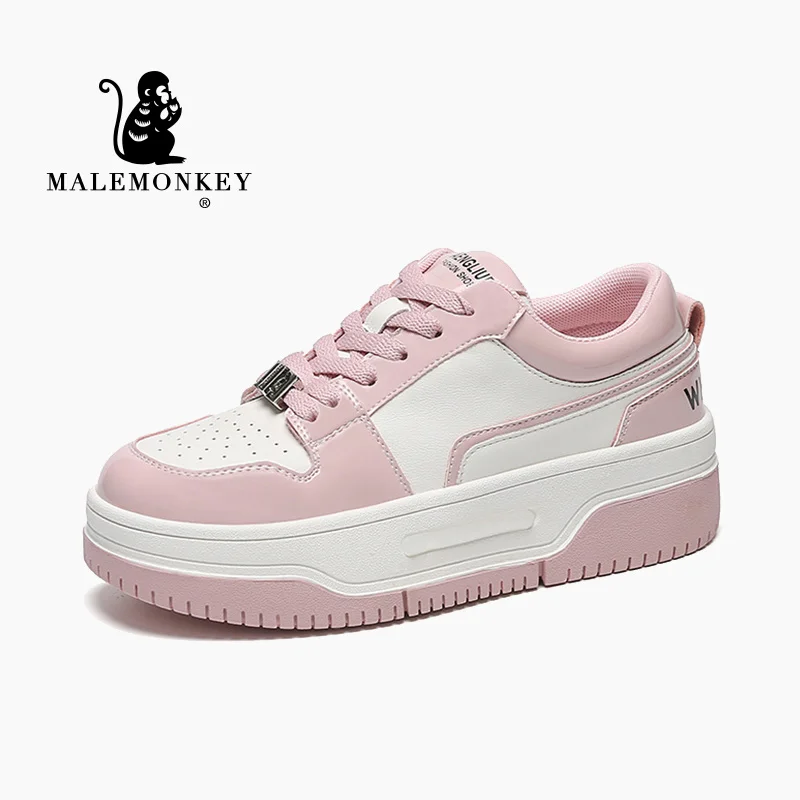 Platform Sneakers Women Leather Flats Pink 2023 High Quality Spring Autumn Fashion Non slip Breathable Female Shoes Handmade| | - AliExpress