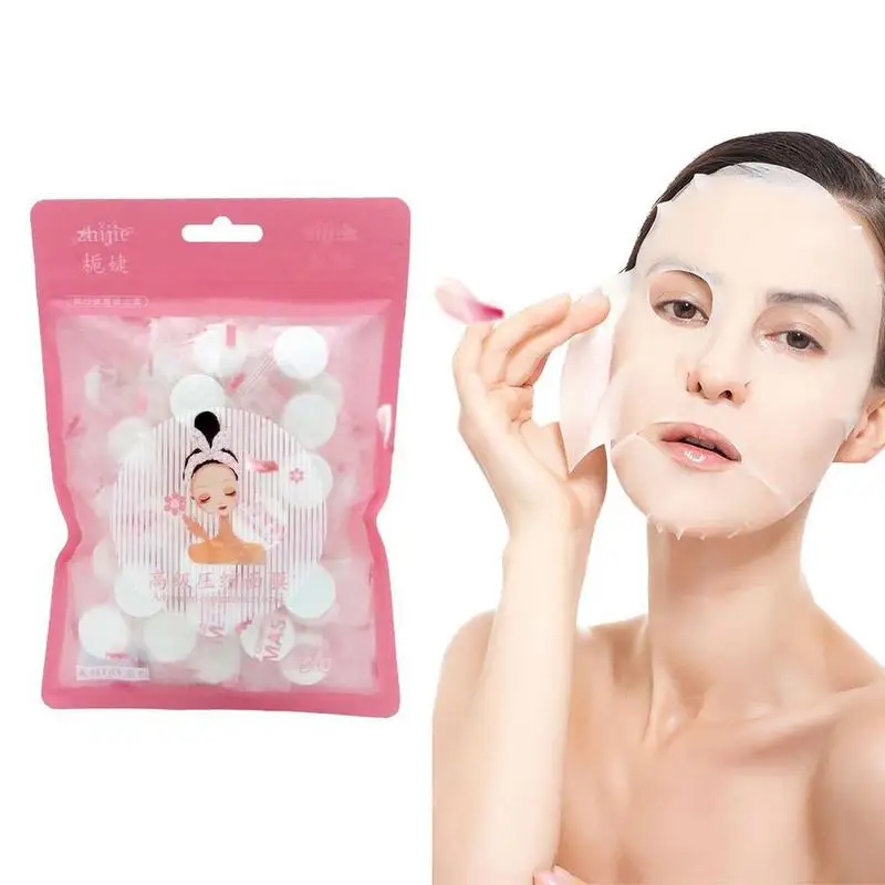 

Compressed Facial Masque Paper Natural Cotton Individually Wrapped Masque DIY Face Skin Care