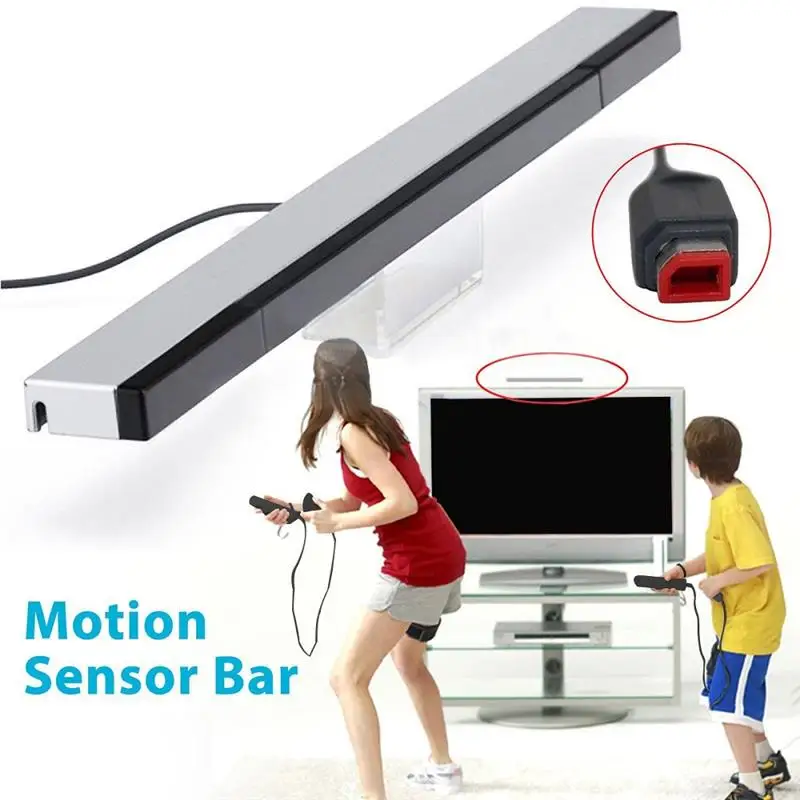 Wired Infrared IR Ray Motion Sensor Bar Fit For Nintendo Wii And Wii U Console