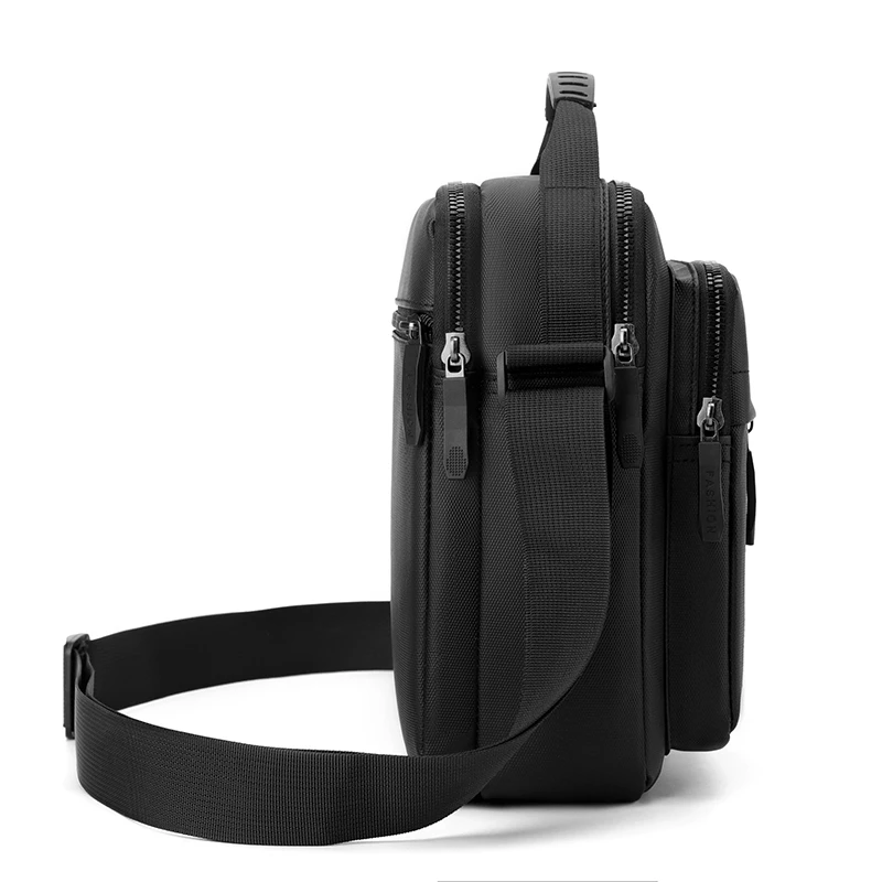 Durable crossbody bag, adjustable shoulder strap, multi-layer design, secure zipper - multifunctional storage bag