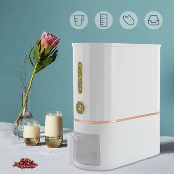 2Lbs Rice Dispenser Large Dry Food Dispenser with Cup for Rice Beans Cereal Perfect for Kitchen Pantry Organization 4