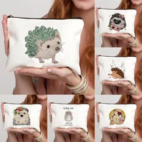 Cartoon Animal Children Travel Bag Cute Hedgehog Cosmetic Bag Makeup Organizer Bag Teacher Gift Travel Organizer Toiletry Kit 1