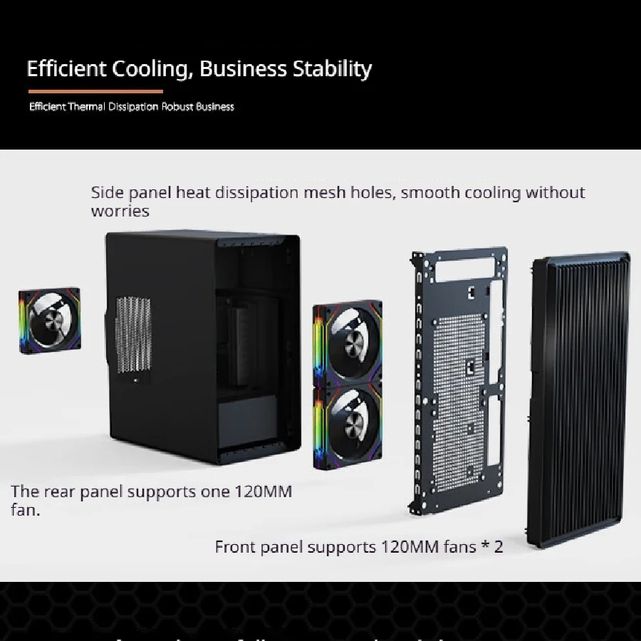 WJCOOLMAN Craftsman 1 MTAX/ITX PC 케이스 USB3.0 오픈 펜스 패널 게이머용 데스크탑 비즈니스 소형 컴퓨터 케이스