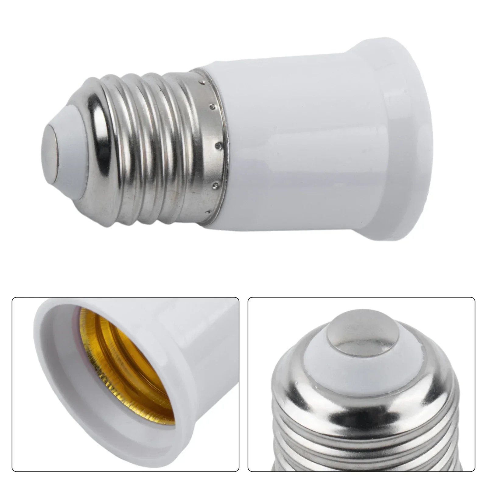 Light Bulb Socket Extender E26/E27 Screw In Adapter 3cm 1.2 Inch Extension Base LED Light Adapter Converter Electrical Accessory