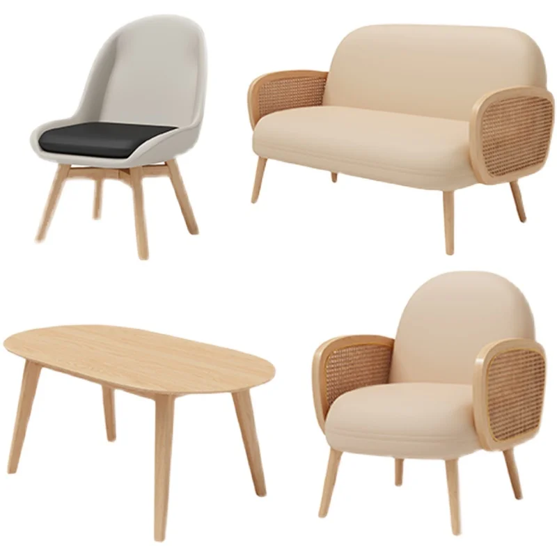 *Cafe leisure sofa booth reception negotiation milk tea shop cake dessert shop table chair book bar lounge area combination