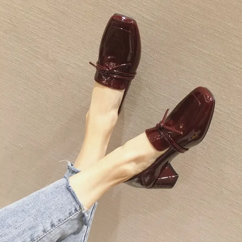 Amazon.com | LEMUTISME Women's Trendy Square Toe Matte