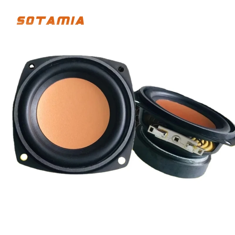 

SOTAMIA 2Pcs 3 Inch Portable Audio Speaker 4 Ohm 8 Ohm 20W Full Range Sound Speaker Rubber Edge Loudspeaker DIY Home Audio