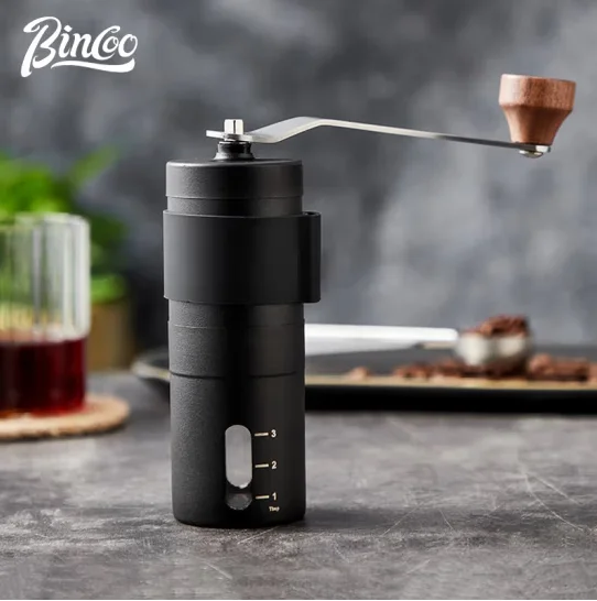 

Bincoo Hand Grinder Coffee Machine Hand Shake Coffee Bean Grinder Manual Grinder Household Portable Coffee Frosted Black