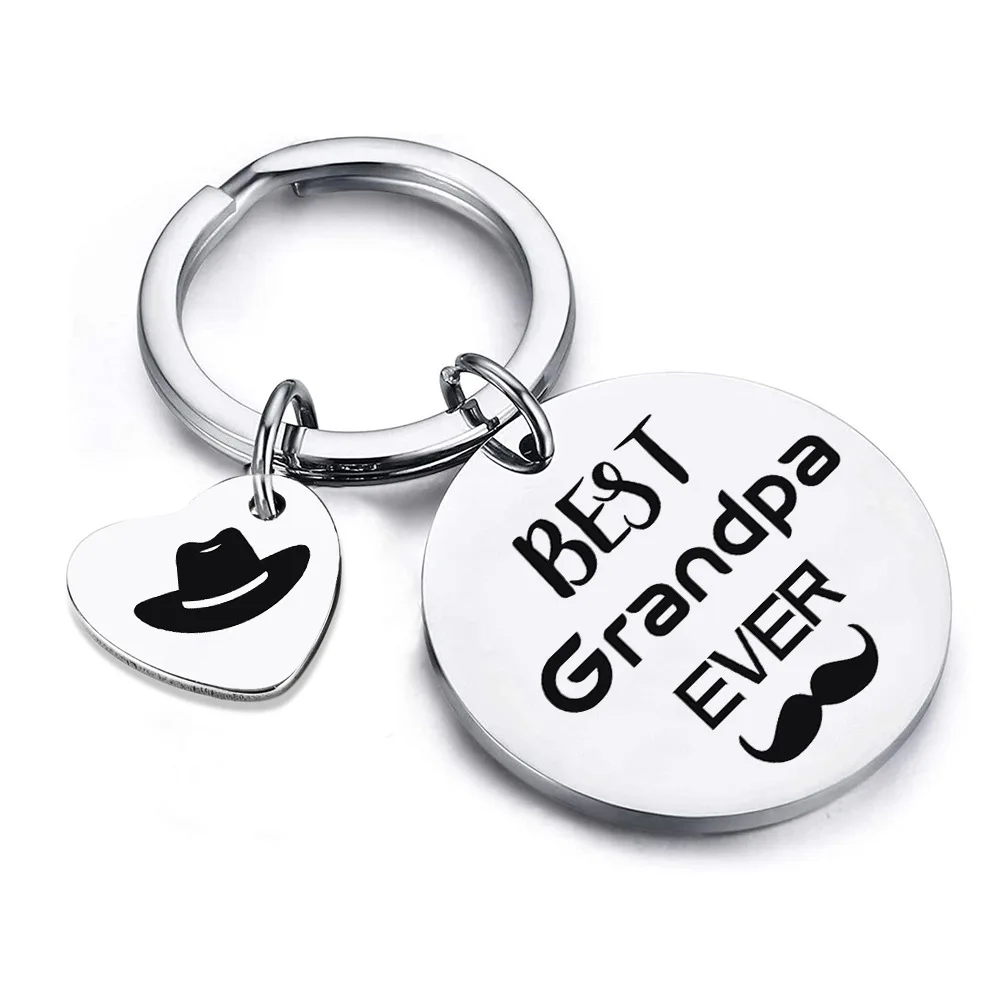 Charm Grandpa Keychain pendant Father's Day Gift key chain Best