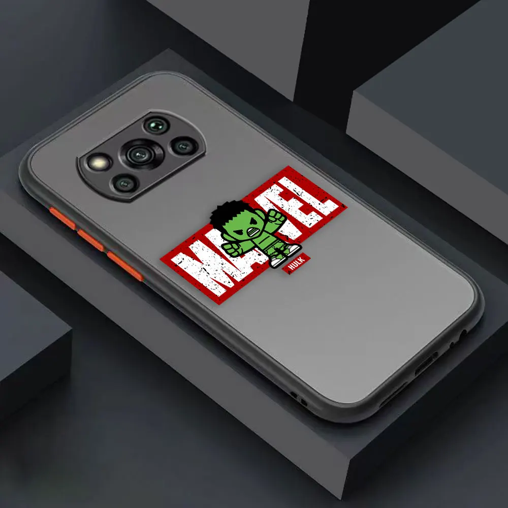 thumbnail image 1 of Funda mate para Xiaomi POCO X4 X3 X2 M4 M3 M2 F4 F3 GT F2 C40 CC9 PRO 4G 5G CIVI Funda el guapo Marvel Avengers dibujos animados, 1 of 5