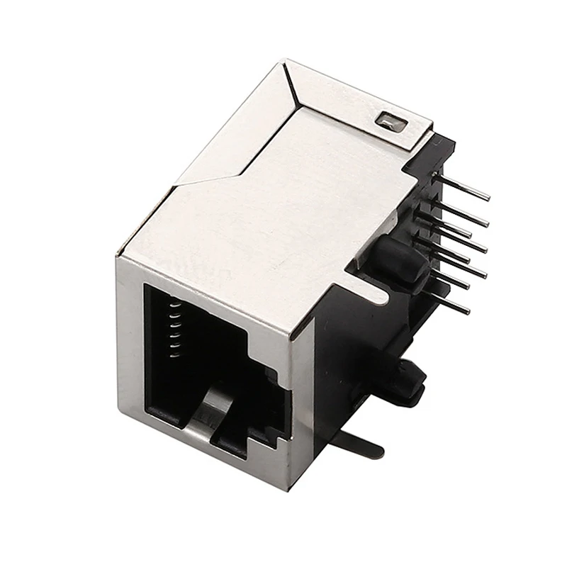 5pcs 네트워크 인터페이스 소켓 RJ45 소켓 90도 수평 전면 위치 지정 열 길이 약 21.0mm
