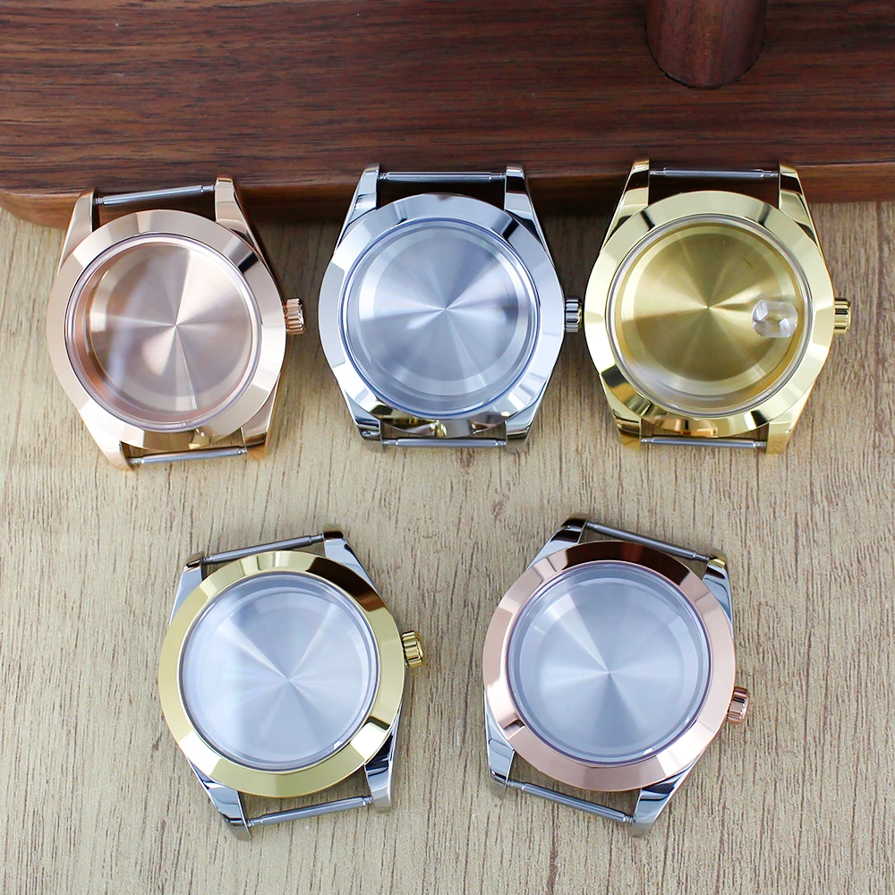Fashion Round Edge Watch Case with Sapphire Glass - Waterproof, 36mm/39mm, 28.5mm Dial Compatibility