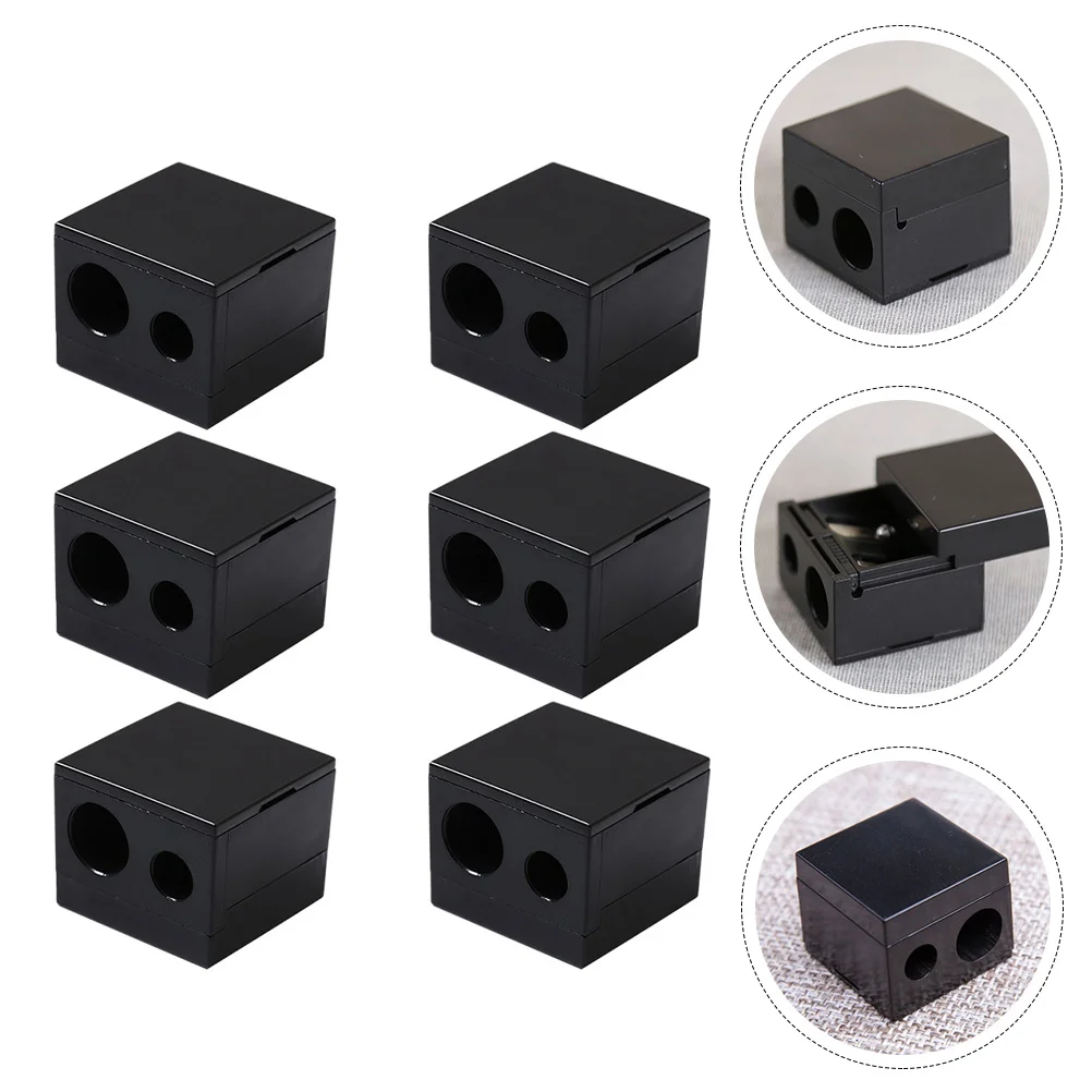 

6 Pcs Knife Sharpener Lipstick Pencil Miss Eyeliner Pencils for Brow Stainless Steel Plastic Universal Points Makeup