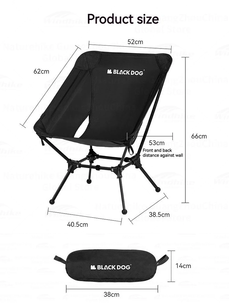 Naturehike BLACKDOG Ultralight Camping Chair 830g Portable