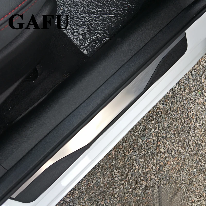 

For Kia Stonic 2021 2022 2018 2019 2020 Stainless Door Sills Sticker Kick Plates Protector Car Styling Accessories Silvery 4pcs