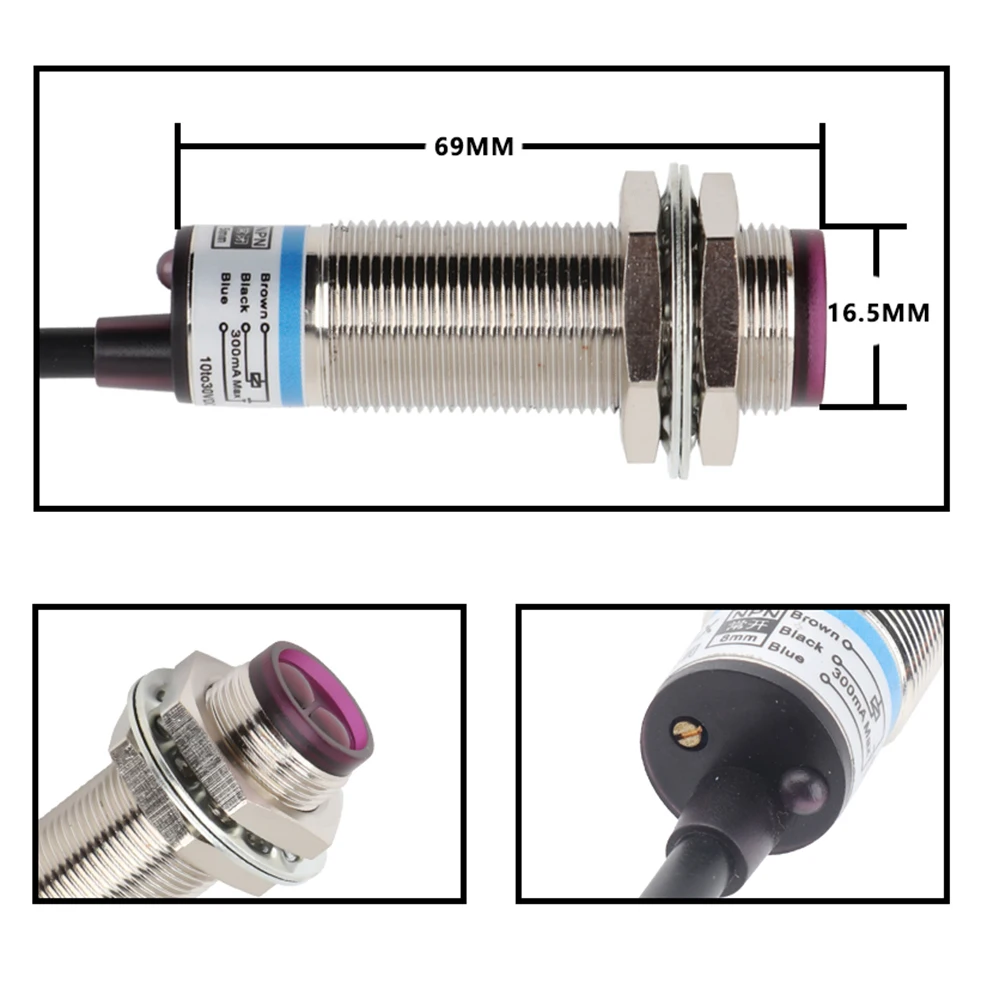 Induction Reflection Photoelectric Switch E3F-DS10C4 E3F-DS10B2 E3F-DS10P1 E3F-DS10P2 E3F-DS10Y1 E3F-DS10Y2 NPN 24V
