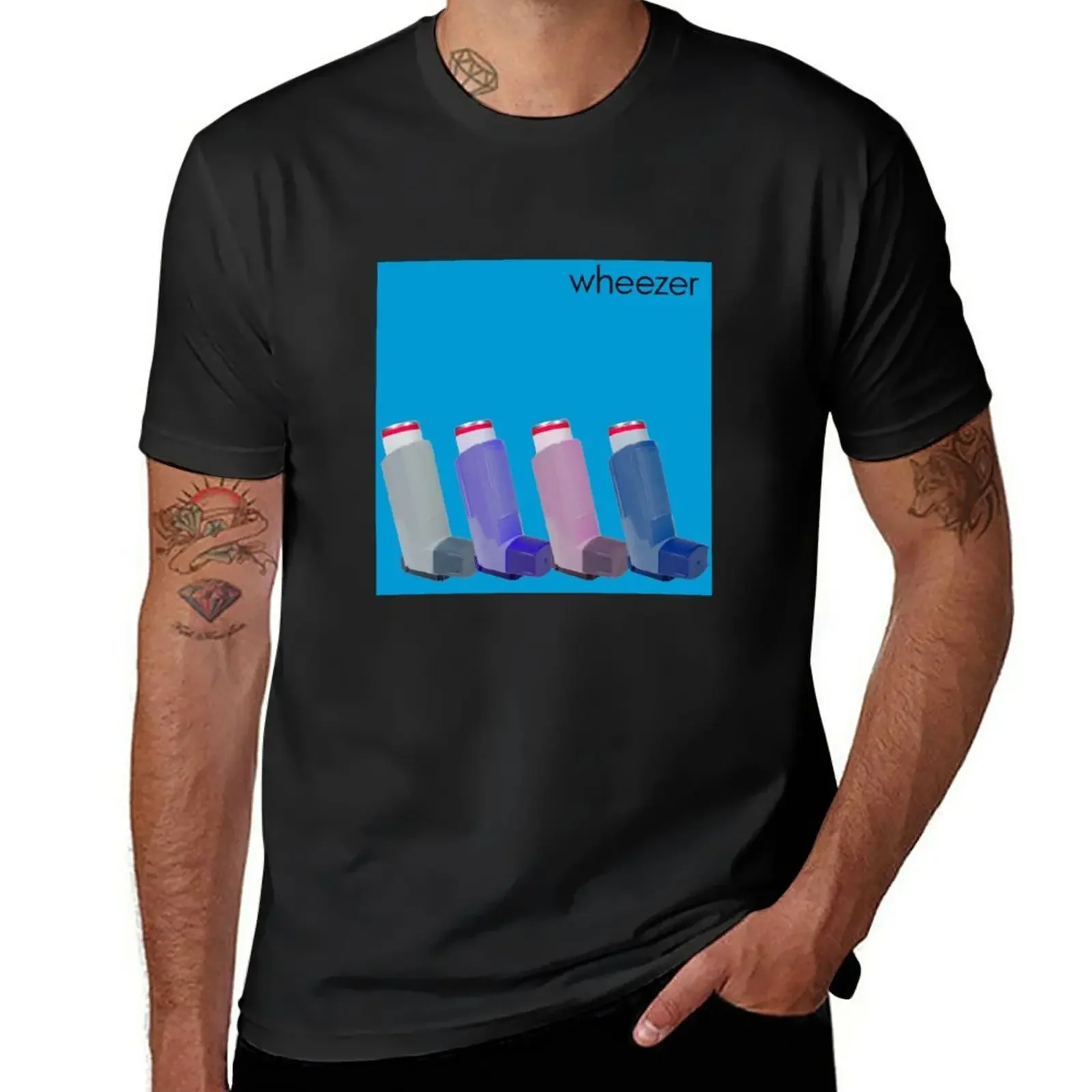 Brehzer Inalatore Blue Album Weezer Meme T-Shirt Camicie Graphic Tees Sublime Maglietta Ad Asciugatura Rapida Da Uomo