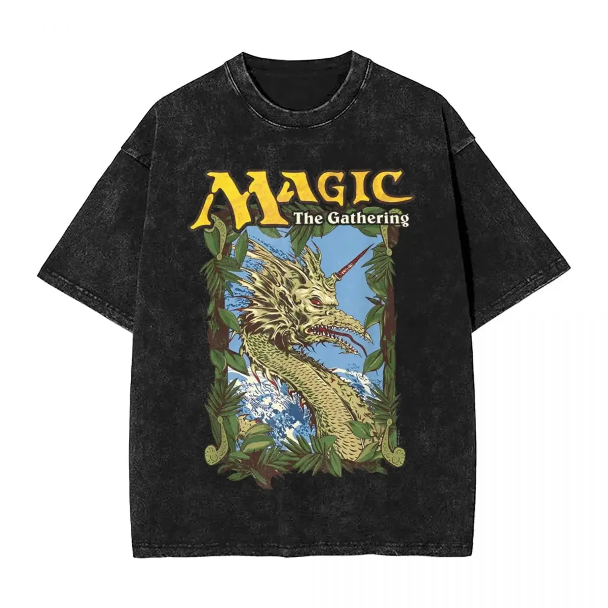 Magic Games Gathering MTG Washed T Shirt Streetwear Hip Hop