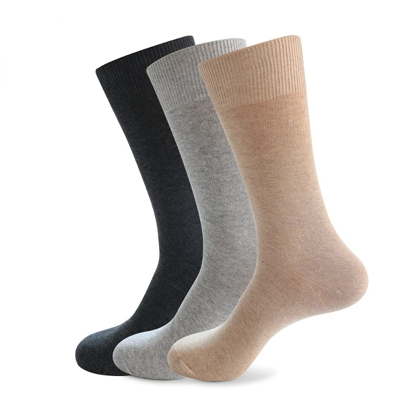 

Cotton Long Sock Business Winter Men Good Quality Socks 6 Pairs Lot Solid Color Classic Gentleman Leisure Casual Stockings