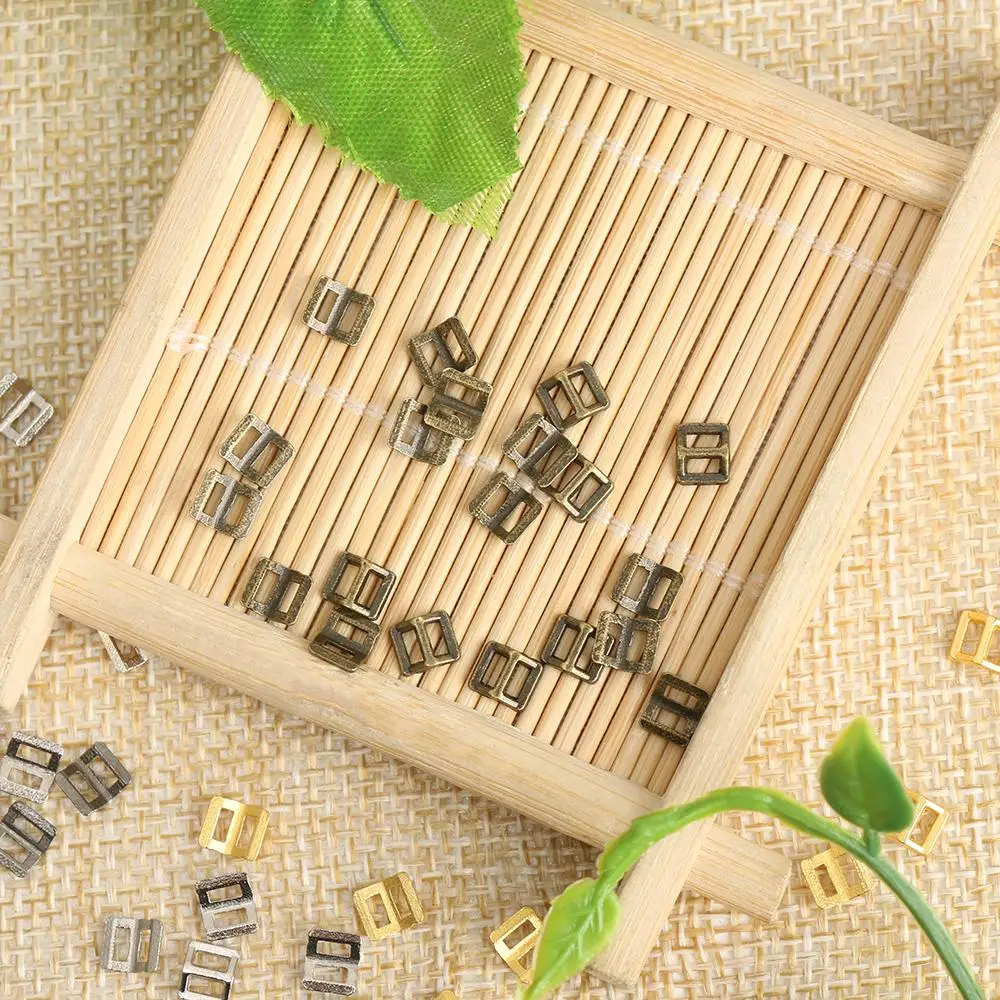 20/40pcs 3mm Dolls Clothes Buckles Handmade DIY Mini Tri-glide Belt Buckle Doll Bags Sewing Adjustable Buttons Shoes Accessories
