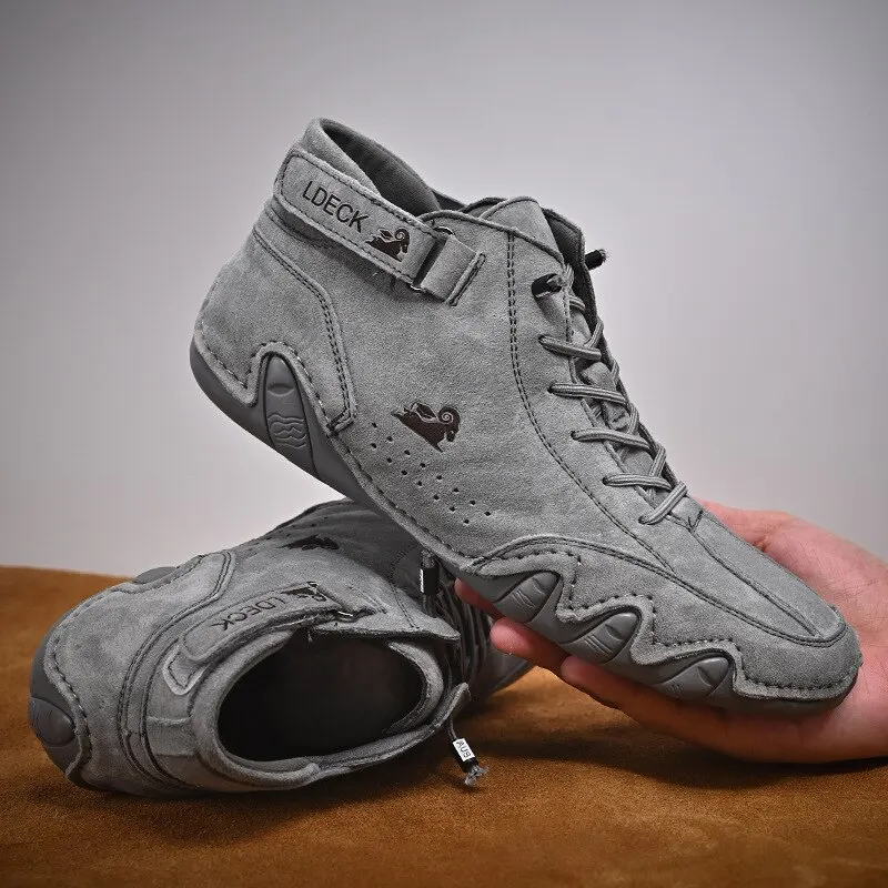 Men Boots Casual Motorcycle Winter Shoes 2023 Waterproof High Top Sneakers Luxury Footwear