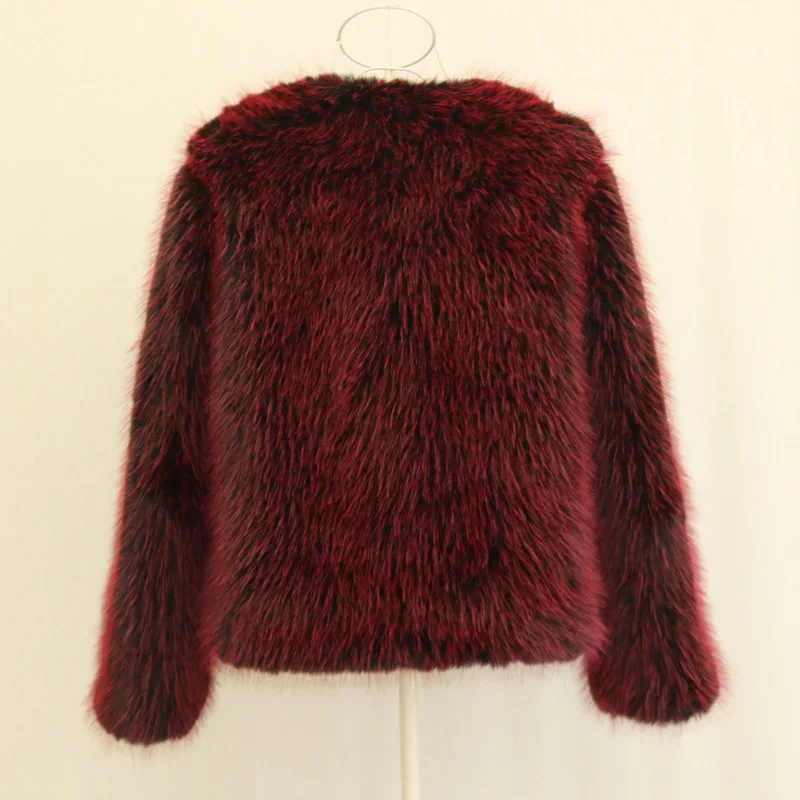 Winter Thicker Warm Faux Fur Coat Women Long Sleeve Plus Size Luxury High Quality Fur Coat Short Jackets Tops Korean Outerwear
