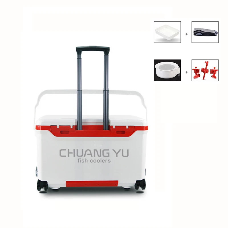 36L Fishing Ice Box Seating Tackle Box Outdoor Trolley Case Flat Cover  Adult Fishing Cooler 낚시아이스박스 아이스박스 낚시쿨러