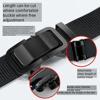 Newest Men's Tactical Belt Automatic Metal Buckle Waist Belt Nylon Canvas Hunting Golf Outdoor Work Trousers Belts for Man Jeans 3