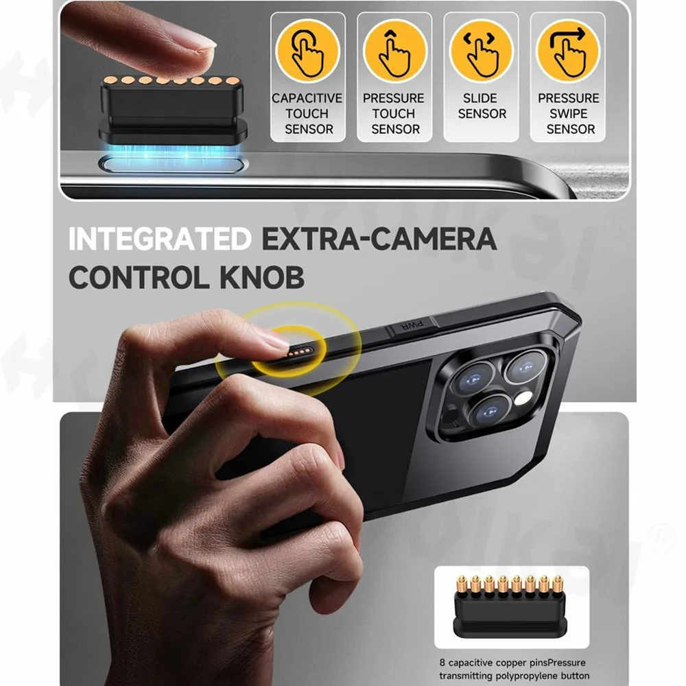 Rugged Shockproof Metal Phone Case with Glass Screen Protection