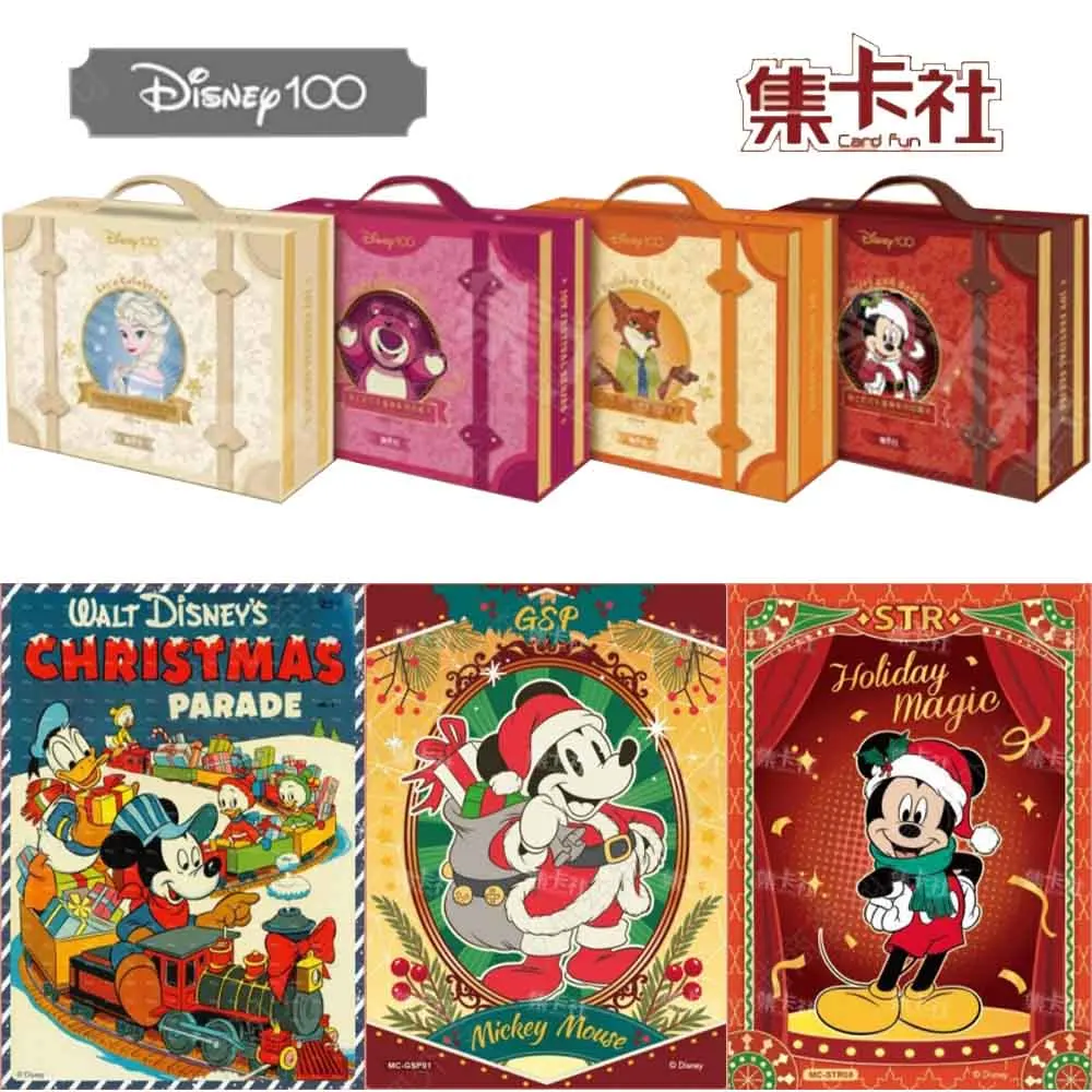 Disney 100Th Anniversary Happy Celebration Cards Mickey Friends Zootopia Stitch Bear Collection Card Regalo Giocattolo Per Bambini