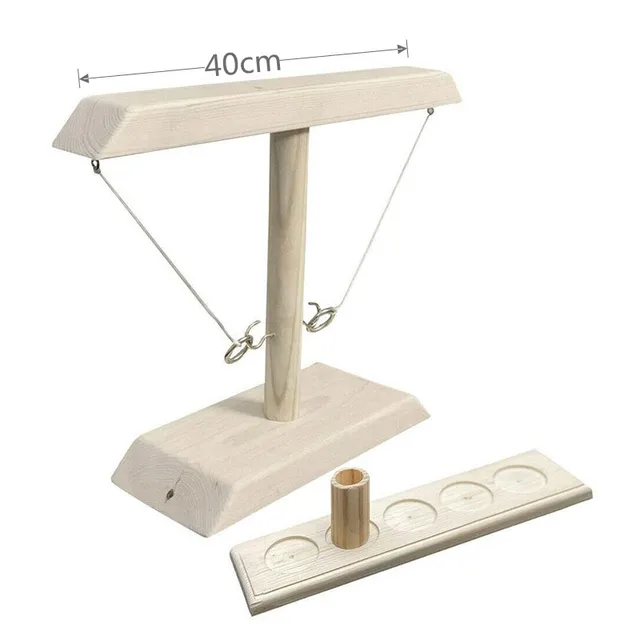 Ring Toss Games for Kids Adults Home Party Drinking Games Fast-paced Handheld Wooden Board Games Shot Ladder Bundle Outdoor Bars WJ46-40CM-1