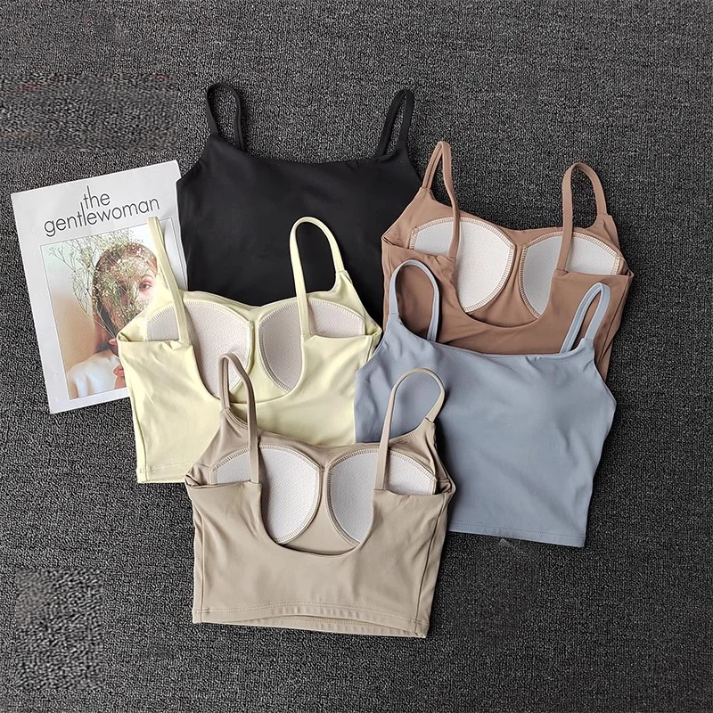 Women Breathable Sports Bra Fitness Top Push Up Fixed Pad Yoga Underwear Running Vest Gym Wear sports bra