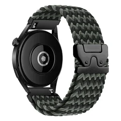 Versatile Parachute Nylon Watch Strap - 20mm/22mm Adjustable Band for Sports and Casual Wear (Camouflage Green)