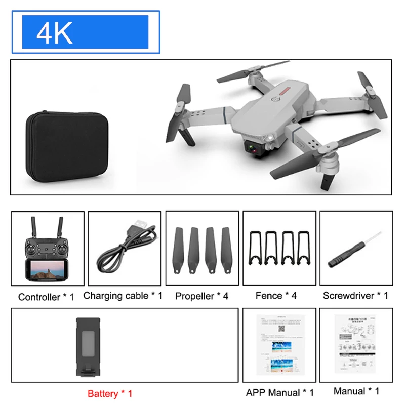 Foldable Rc Drone 4k Pro HD Dual WiFi Camera Wide-Angle Remote Control Plane Quadcopter One Key Return Mini Drones Boy Toy Gift explorers 4ch remote control quadcopter 2.4 g RC Quadcopter