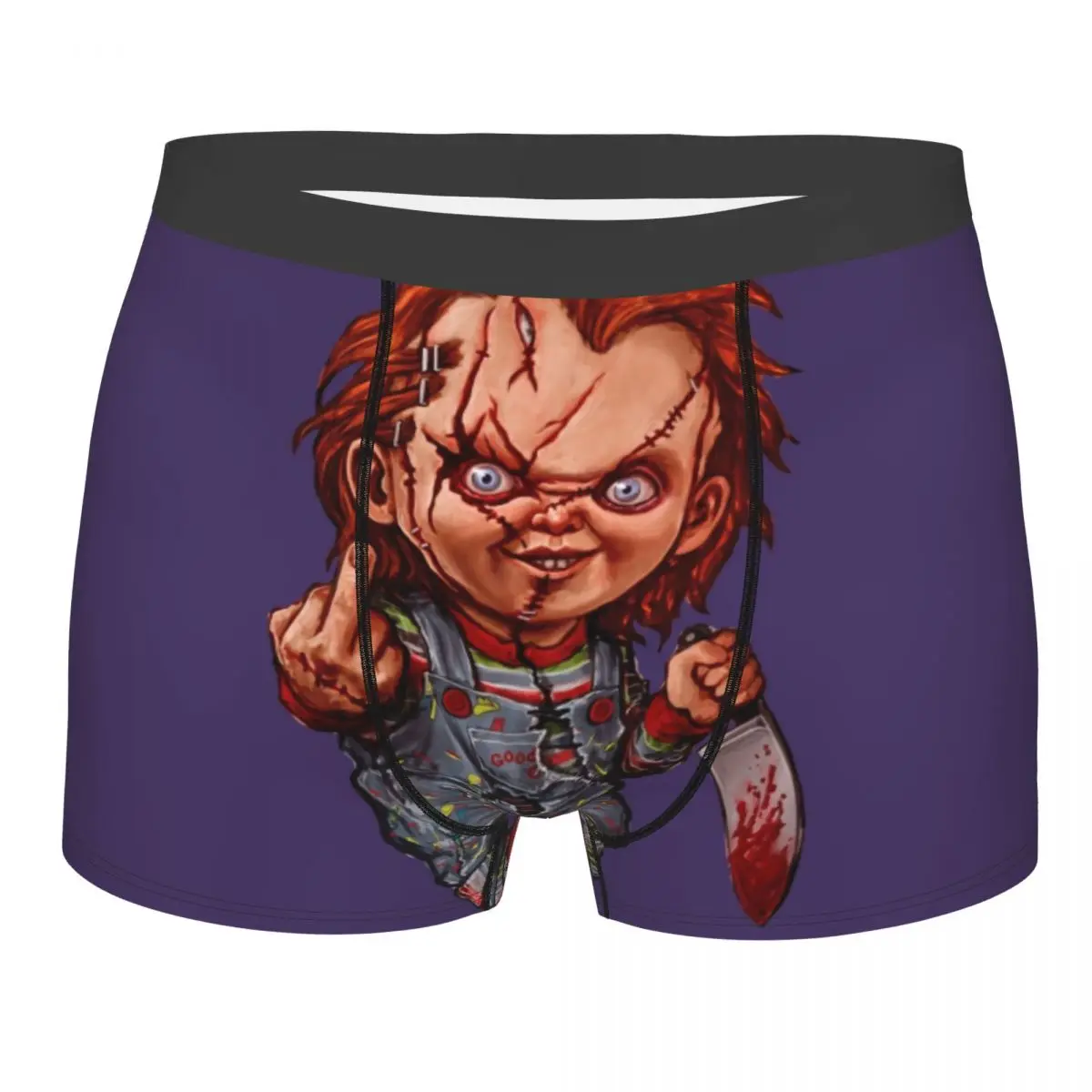 

Custom The Killer Doll Chucky Underwear Men Breathbale Child's Play Horror Movie Boxer Briefs