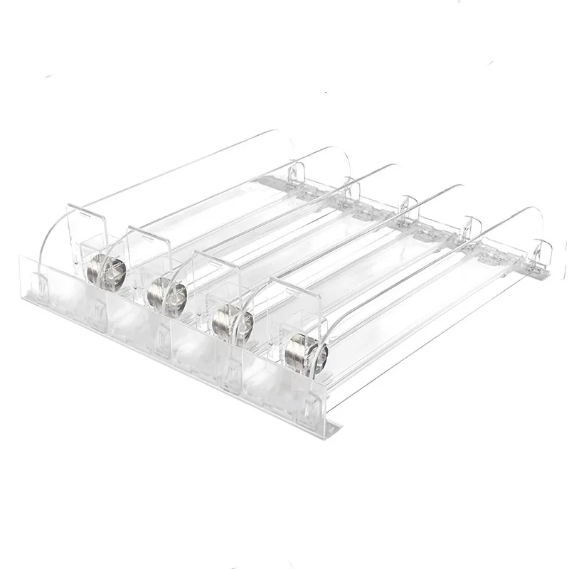 Pusher W2.5cm Plastic Divider Partition Automatic Refill Pushing System for Supermarket Shelf Rack Drink Bottle Organizer 1Pack youcopia spice rack steps 24 bottle organizer