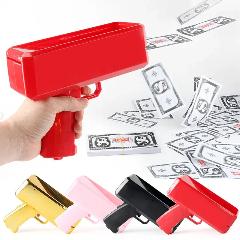 Handheld Cash Shooter for Wedding Birthday Game Movies Bachelor Props Party Supplies Celebration Spray Money Gun 2