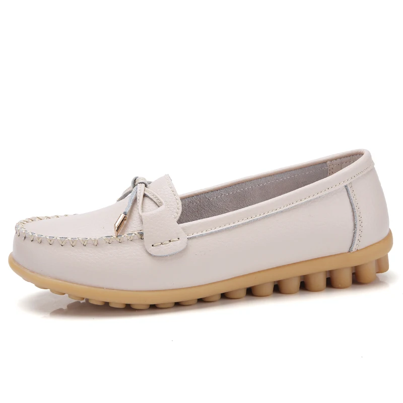 2023 New Woman Flats Shoes Ballet Flat Sneakers Genuine Leather Spring Soft Moccasins Ladies Boat Ballerina Espadrilles Creepers 2