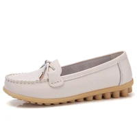 2023 New Woman Flats Shoes Ballet Flat Sneakers Genuine Leather Spring Soft Moccasins Ladies Boat Ballerina Espadrilles Creepers 2