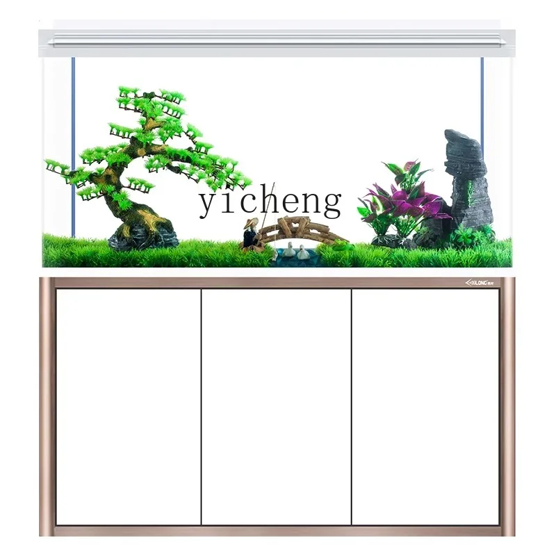 

YY Home Lazy Change Water Ecological Glass Large, Medium and Small Fish Globe