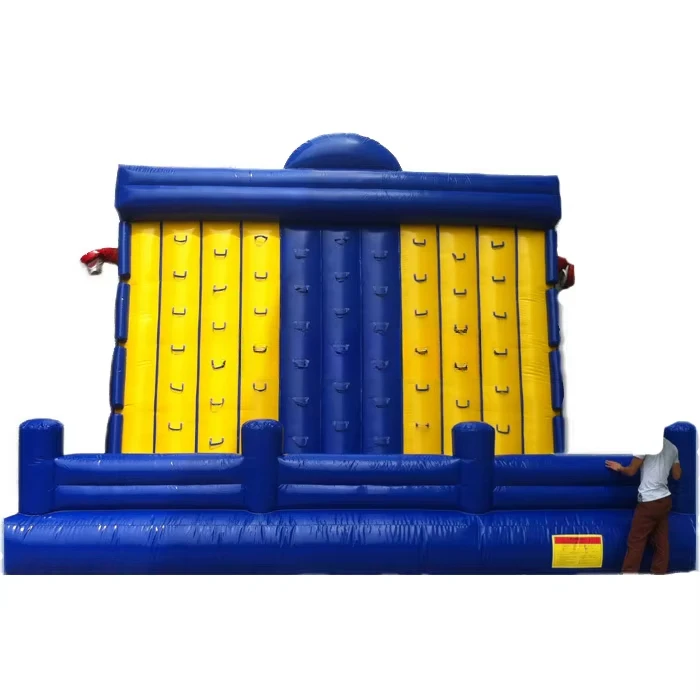 PVC Inflatable Rock Climbing Walls with Slide for Kids and Adults / Funny Children Inflatable Climbing Holds for Outdoor Games