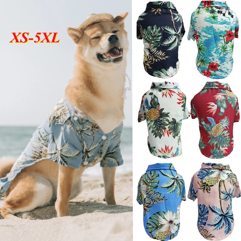 Hawaiian Shirts Dogs Dog Summer Hawaiian Shirt Hawaiian Clothes