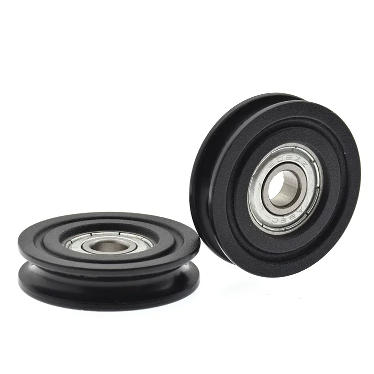 Plastic Bearing Pulley 1pc Plastic-coated 608ZZ bearing pulley 8*40*10mm
