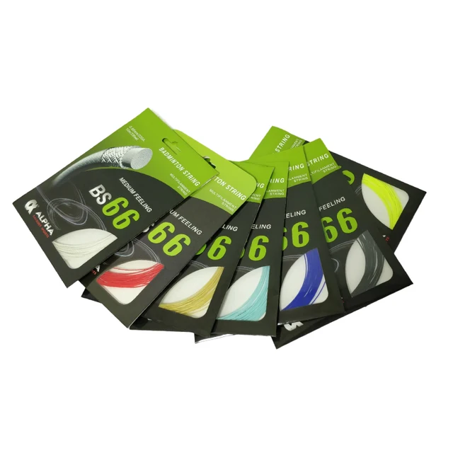 Alpha 10PC 배드민턴 라켓 스트링, 얇은 성능 제어 전원, 0.66mm BS66, 10m 추천